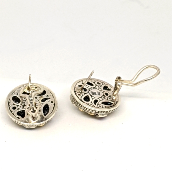 Multi color semi precious stones earrings - Picture 3 of 4